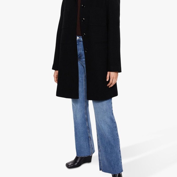 Mango Recycled Wool Coat Black Size M NWT - Picture 7 of 7
